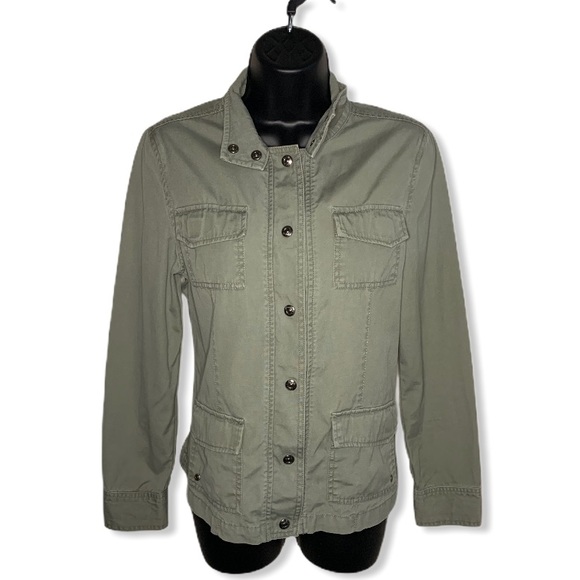 Roots Jackets & Blazers - Roots Cargo Military Button Up Lightweight Jacket
